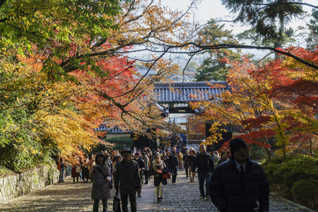 Kyoto, NOV 25: fall color of Komyo-ji on NOV 25, 2017 at Kyoto, Japanのeditorial素材