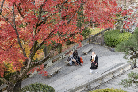 Kyoto, NOV 26: The Otowa-san Kiyomizu-dera in fall color on NOV 26, 2017 at Kyoto, Japanのeditorial素材