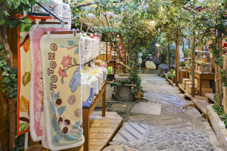 Kyoto, NOV 26: Interior view of a cute Totoro store on NOV 26, 2017 at Kyoto, Japanのeditorial素材