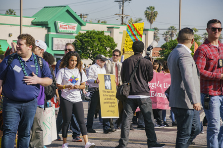 Los Angeles, JAN 15: The famous Kingdom Day Parade on JAN 15, 2018 at Los Angeles, Californiaのeditorial素材