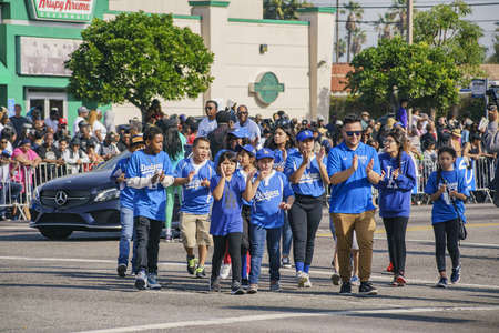 Los Angeles, JAN 15: The famous Kingdom Day Parade on JAN 15, 2018 at Los Angeles, Californiaのeditorial素材