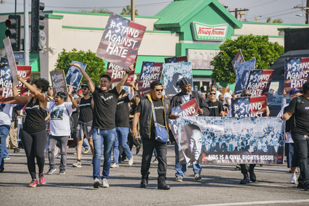 Los Angeles, JAN 15: The famous Kingdom Day Parade on JAN 15, 2018 at Los Angeles, Californiaのeditorial素材