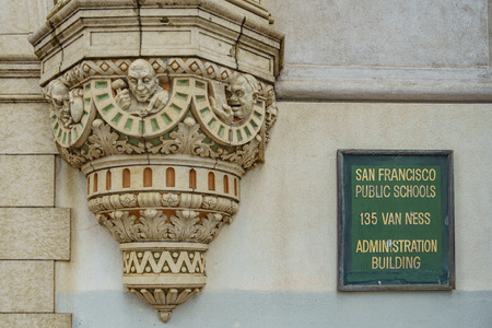 Statue of the San Francisco Public Schools, Californiaのeditorial素材