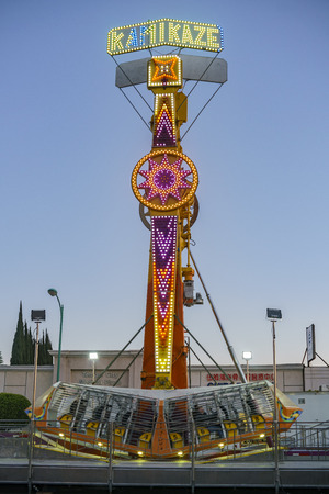 Temple City, FEB 24: Fun thrill rides of 74th Camellia Festival Parade on FEB 24, 2018 at Temple City, Los Angeles County, Californiaのeditorial素材