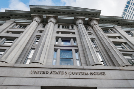 Exterior view of United States Custom House at New Oreleans, Louisianaのeditorial素材