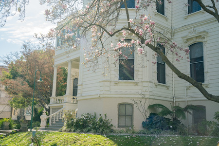 Exterior view of the beautiful Mansion Court at Sacramentoのeditorial素材