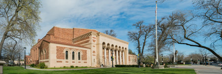Exterior afternoon view of the beautiful Sacramento Memorial Auditorium, California