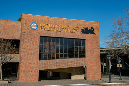 Exterior view of the California State Railroad Museum at Sacramento, Californiaのeditorial素材