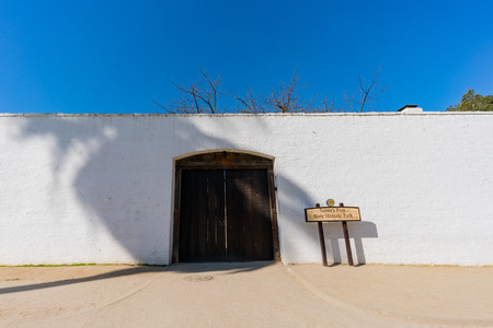 The historical Sutter's Fort State Historic Park at Sacramento, Californiaのeditorial素材