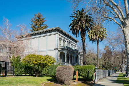 Sacramento, FEB 21: Exterior view of the famous Crocker Art Museum on FEB 21, 2018 at Sacramento, Californiaのeditorial素材