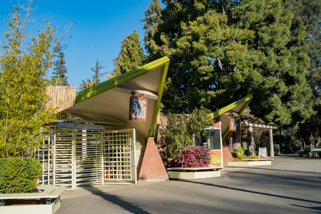 Sacramento, FEB 20: Entrance of the famous  Zoo on FEB 20, 2018 at Sacramento, Californiaのeditorial素材
