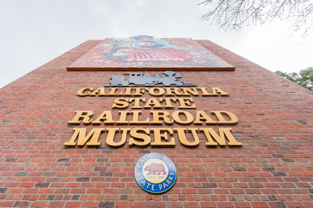 Exterior view of the California State Railroad Museum at Sacramento, Californiaのeditorial素材