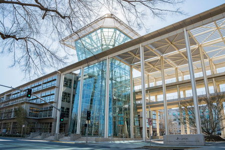 Sacramento, FEB 21: The beautiful exterior view of CalPERS on FEB 21, 2018 at Sacramento, Californiaのeditorial素材