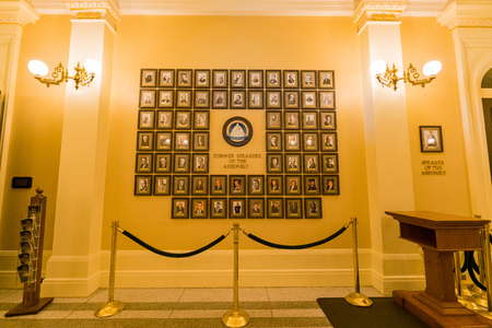 Sacramento, FEB 20: Interior view of the City Hall on FEB 20, 2018 at Sacramento, Californiaのeditorial素材