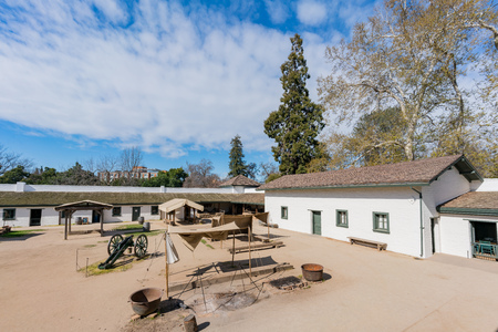 Sacramento, FEB 22: The historical Sutter's Fort State Historic Park on FEB 22, 2018 at Sacramento, Californiaのeditorial素材