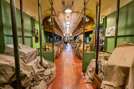 Sacramento, FEB 22: Interior view of the California State Railroad Museum on FEB 22, 2018 at Sacramento, Californiaのeditorial素材