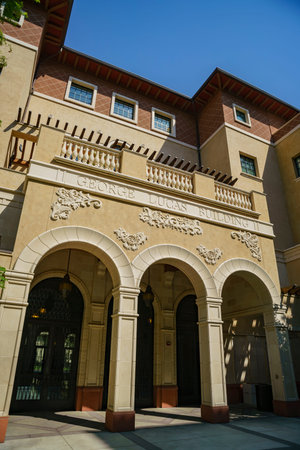 Los Angeles, JUN 23: Exterior view of the USC School of Cinematic Arts on JUN 23, 2017 at Los...