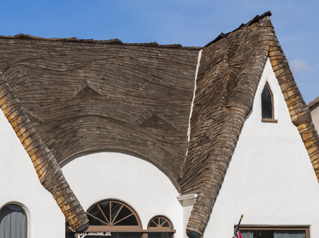 Long beach, MAR 18: Beautiful cityscape in a sunny day on MAR 18, 2018 at Long Beach, Los Angeles County, Californiaのeditorial素材