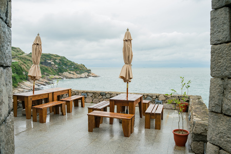 The historical Qinbi Village at Matsu, Taiwanの写真素材