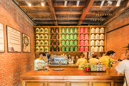 Taichung, MAY 25: Interior view of the special Miyahara Ice Cream store on MAY 25, 2018 at Taichung, Taiwanのeditorial素材