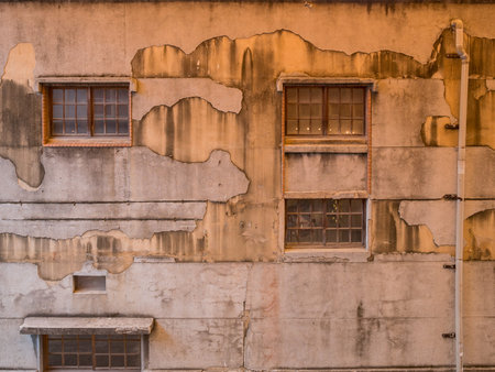 Taipei, MAY 22: Old wall with some peel off on MAY 22, 2018 at Taipei, Taiwan