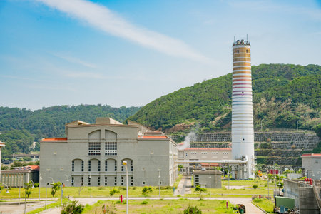 The power plant of Matsu at Nangan, Taiwanのeditorial素材
