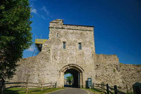 Portchester, JUN 8: The historical runis - Portchester Castle on JUN 8, 2017 at Portchester, United Kingdomのeditorial素材