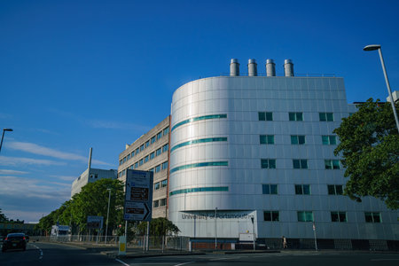 Portsmouth, JUL 8: Exterior view of the University of Portsmouth on JUL 8, 2017 at Portsmouth, United Kingdomのeditorial素材