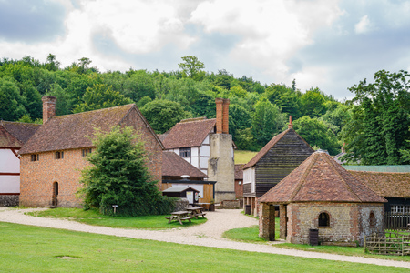 Chichester, JUN 8: Special old house and life display in Weald & Downland Living Museum on JUN 8, 2017 at Chichester, United Kingdomのeditorial素材
