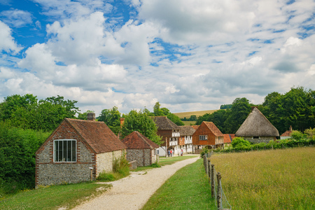 Chichester, JUN 8: Special old house and life display in Weald & Downland Living Museum on JUN 8, 2017 at Chichester, United Kingdomのeditorial素材
