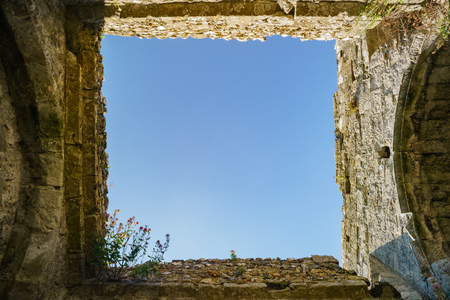 The historical runis - Portchester Castle at Portchester, United Kingdomのeditorial素材