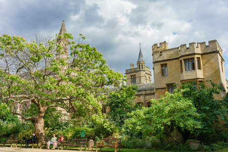 Oxford, JUL 9: Exterior view of Balliol college on JUL 9, 2017 at Oxford, United Kingdomのeditorial素材