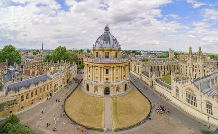 Aerial view of the historical Radcliffe Camera at Oxford, United Kingdomのeditorial素材