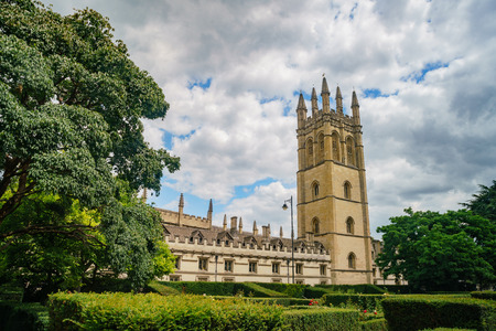 Exterior view of the famous Christ Church Cathedral at Oxford, United Kingdomの写真素材