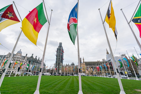 London, APR 15: The famous Big Ben is under construction on APR 15, 2018 at London, United Kingdom