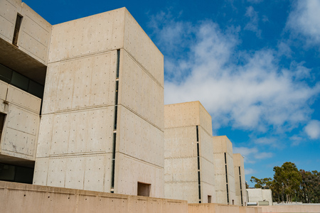 building of Salk Institute for Biological Studies at La Jolla, San Diego, California