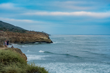 San Diego, JUN 27: The  Sunset Cliffs Natural Park on JUN 27, 2018 at San Diego, Californiaのeditorial素材