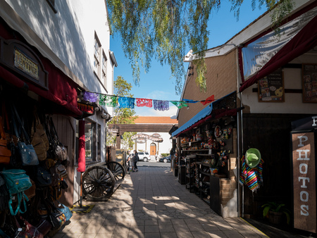 San Diego, JUN 27: Old Town Market in the historical old town on JUN 27, 2018 at San Diego, Californiaのeditorial素材
