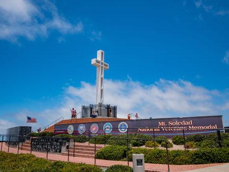 San Diego, JUN 29:   Mt. Soledad National Veterans Memorial on JUN 29, 2018 at San Diego, California