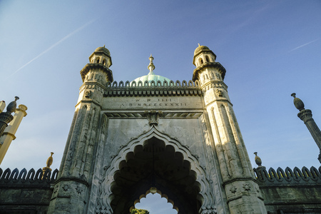 The famous and historical Pavilion Gardens at Brighton, United Kingdomのeditorial素材