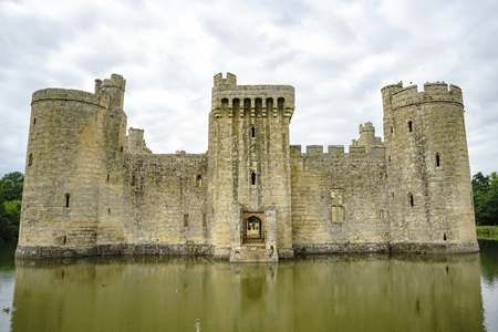 The historical Bodiam Castle at West Sussex, United Kingdomのeditorial素材