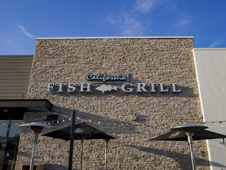 Irvine, MAR 25: Exterior view of the California Fish Grill on MAR 25, 2018 at Irvine, Los Angeles County, Californiaのeditorial素材