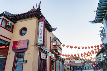 Los Angeles, JUL 12: Historical building in Chinatown on JUL 12, 2018 at Los Angeles, Californiaのeditorial素材