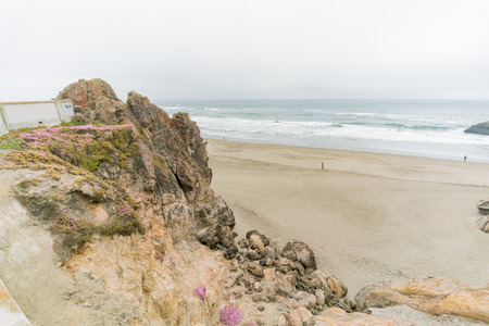 Beach and ocean view at San Francisco, Californiaのeditorial素材