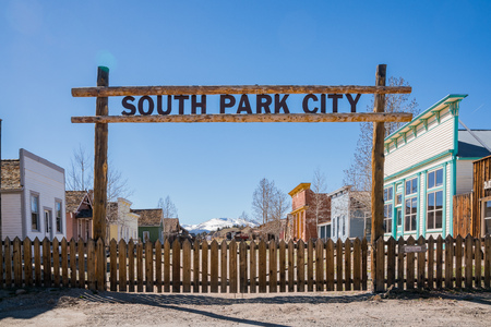 The historical South Park City at Fairplay, Coloradoのeditorial素材