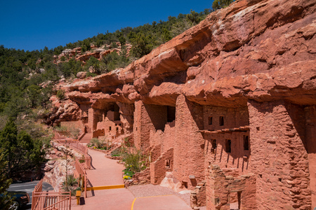 The special Manitou Cliff Dwellings museum at Manitou Springs, Coloradoのeditorial素材