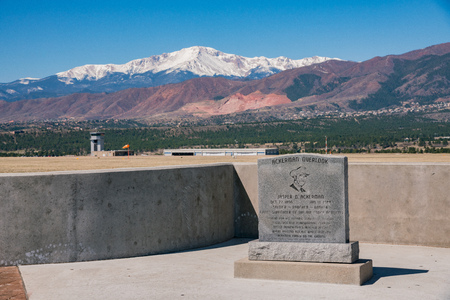 The beautiful landscape from the Ackerman Overlook, Colorado Springs, Coloradoのeditorial素材