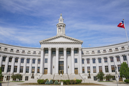Morning view of the Denver City Council, Coloradoのeditorial素材