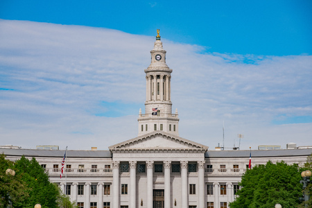 Morning view of the Denver City Council, Coloradoのeditorial素材