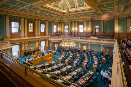 Denver, MAY 8: Interior view of the historical Colorado State Capitol on MAY 8, 2017 at Denver,...